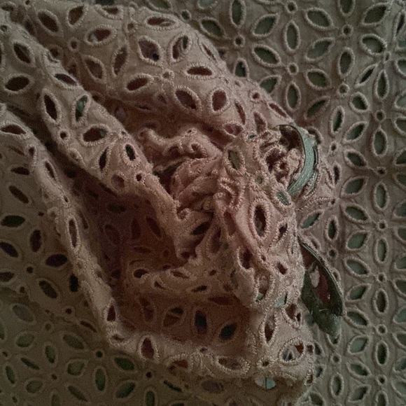 Tibi Eyelet Off Shoulder Top Size 12 Antonina - Picture 4 of 6